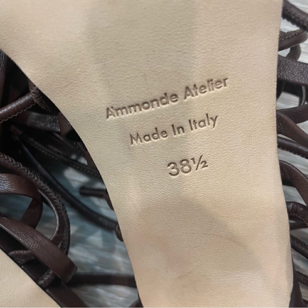 Revolve A'MMONDE ATELIER Aria 75 Multi Strap Leather Sandals in Brown - Picture 8 of 9